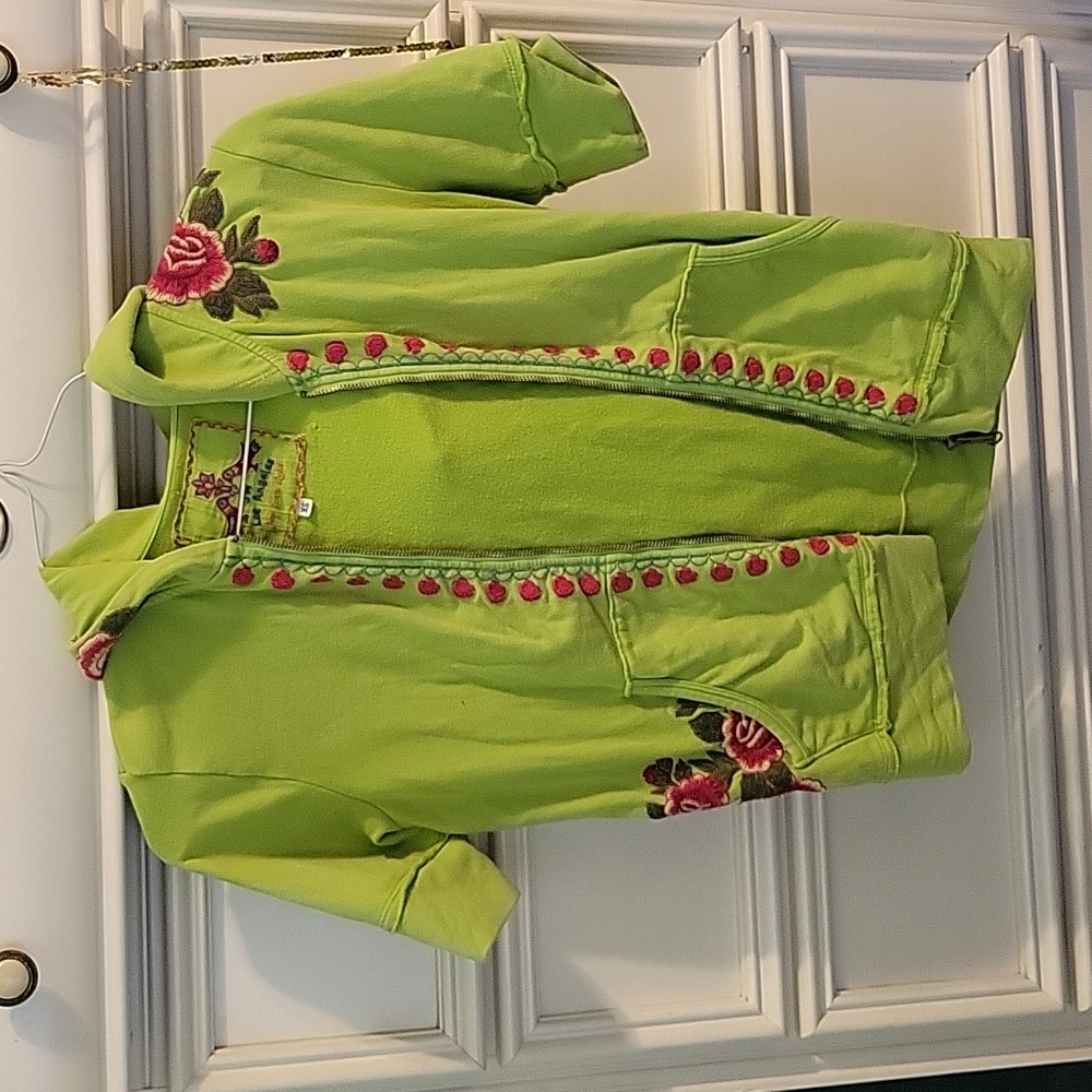 Johnny Was LA short sleeve hoodie, XS